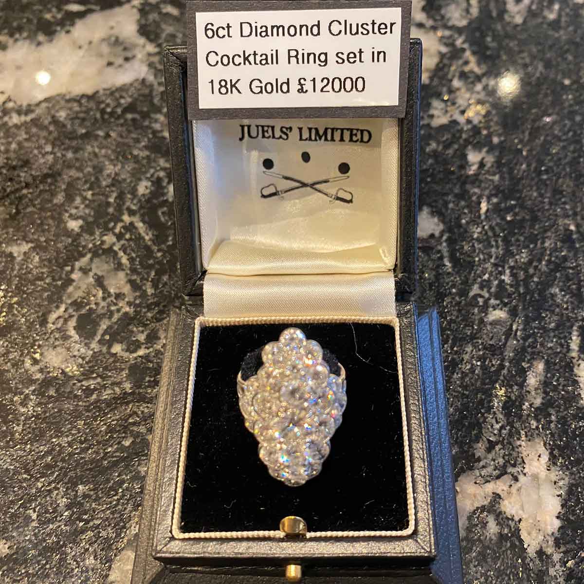 Juels Limited Norfolk Diamond Cluster Cocktail Ring