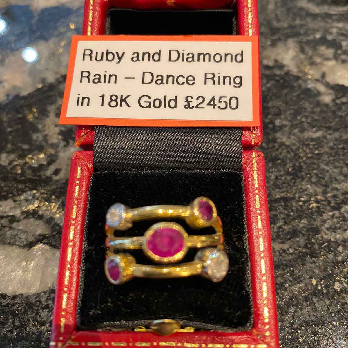 Norfolk Ruby and Diamond Raindance Ring