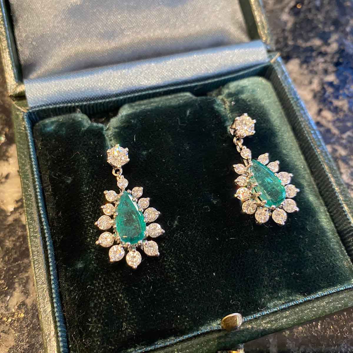 Juels Limited Pear Cut Emeralds