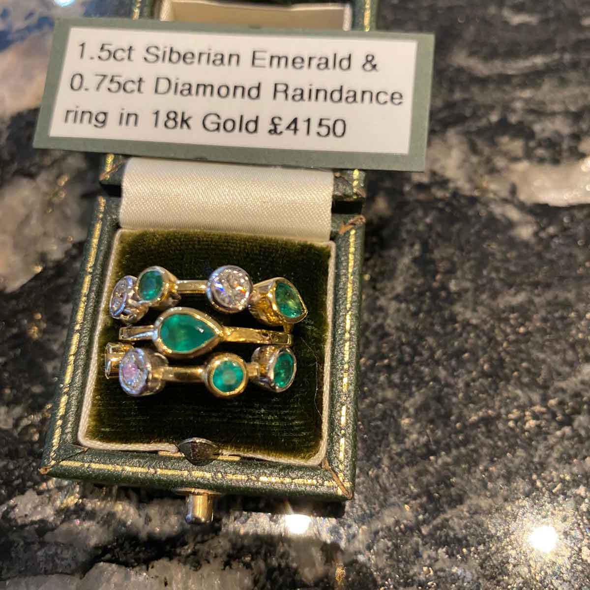 Siberian Emerald Raindance Ring